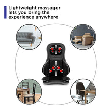 Load image into Gallery viewer, Air Compression Shiatsu Neck &amp; Back Massager Seat w/ Heat, Rolling Massage
