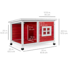 Load image into Gallery viewer, All-Weather Pet House w/Divider, Lid Roof
