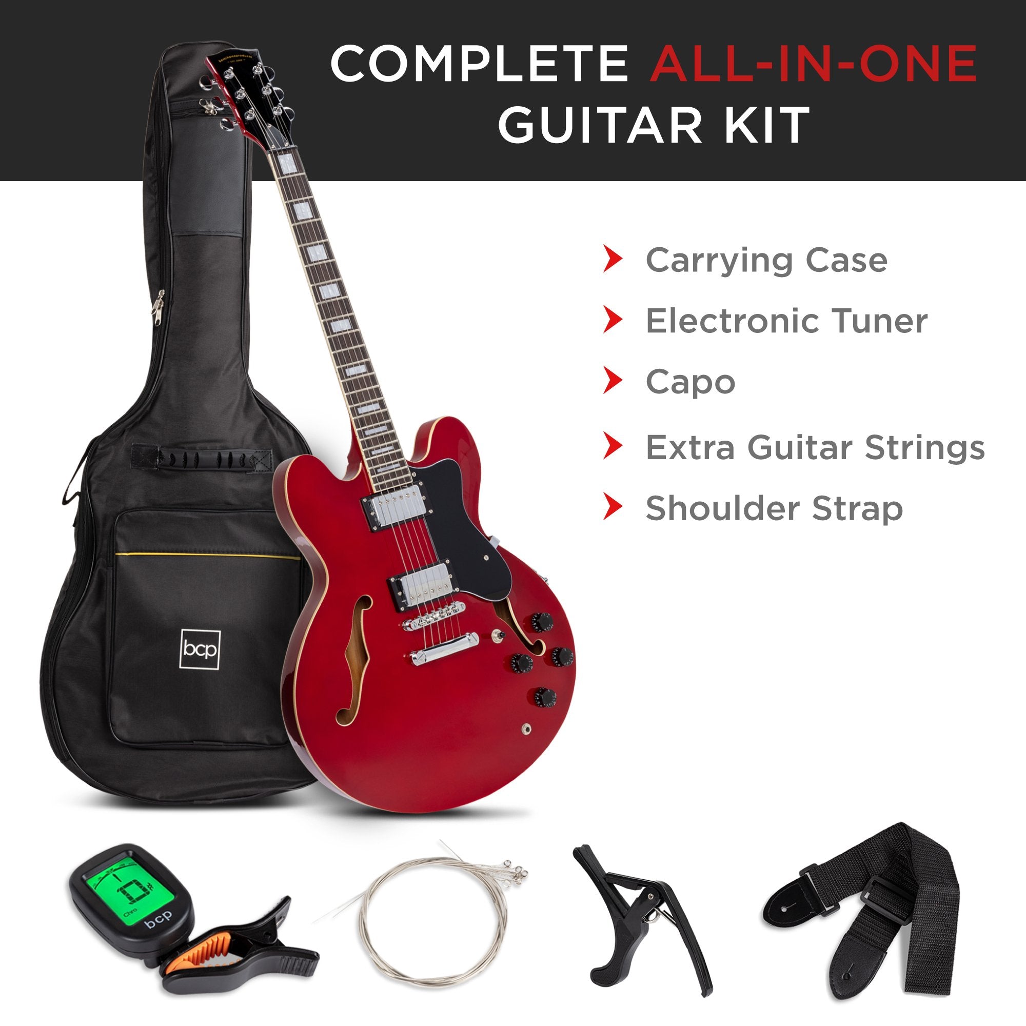 All-Inclusive Semi-Hollow Body Electric Guitar Set All-Inclusive Semi-Hollow Body Electric Guitar Set