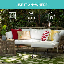 Load image into Gallery viewer, Rope Woven Sectional, L-Shape Sofa Set w/ Detachable Lounger, Table
