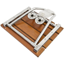 Load image into Gallery viewer, Wall Mounted Folding Hardwood Shower Seat w/ Steel Frame
